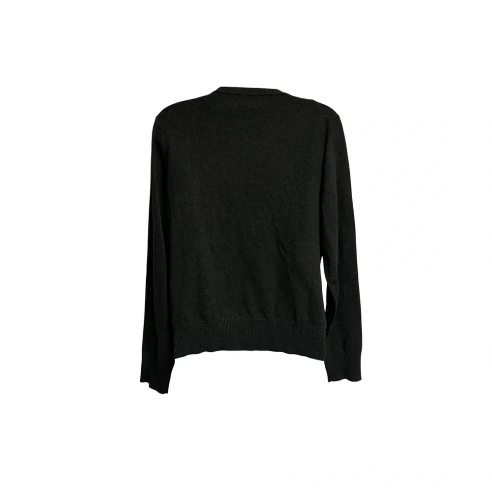 The Limited Collection Button Front Sweater Ribbed Knit Cardigan Top‎ Sz L Green